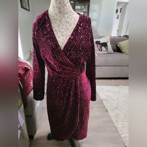 Julia Jordan Deep Burgundy Top Size 10